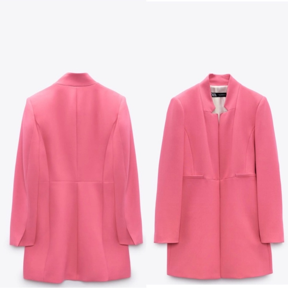Zara Women's Blazer in Vibrant Pink